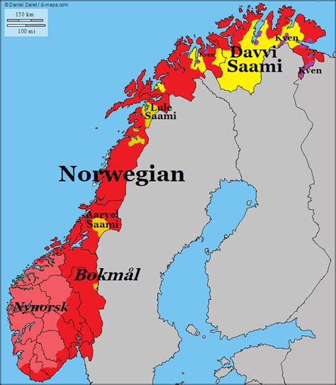 norway language map